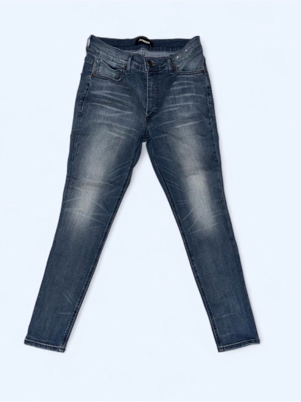 Express Women's Skinny Jeans in Faded Blue